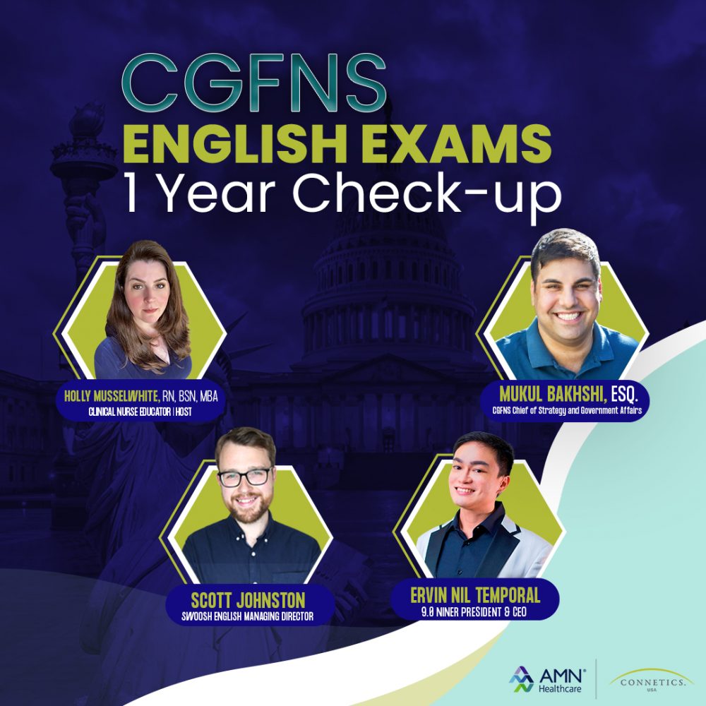 CGFNS English Exams 1 Year Check-up